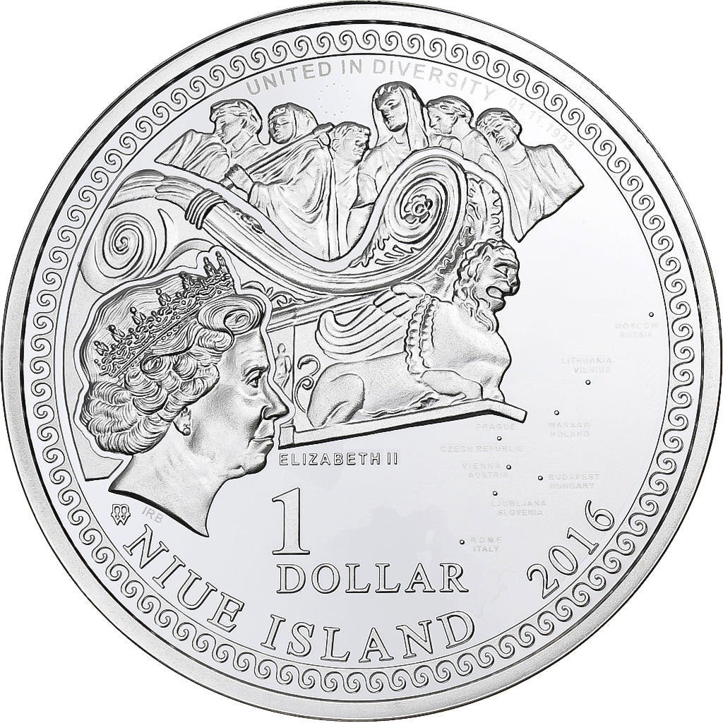 Niue, 
  
  Evropa, 
  
  1 dolar
