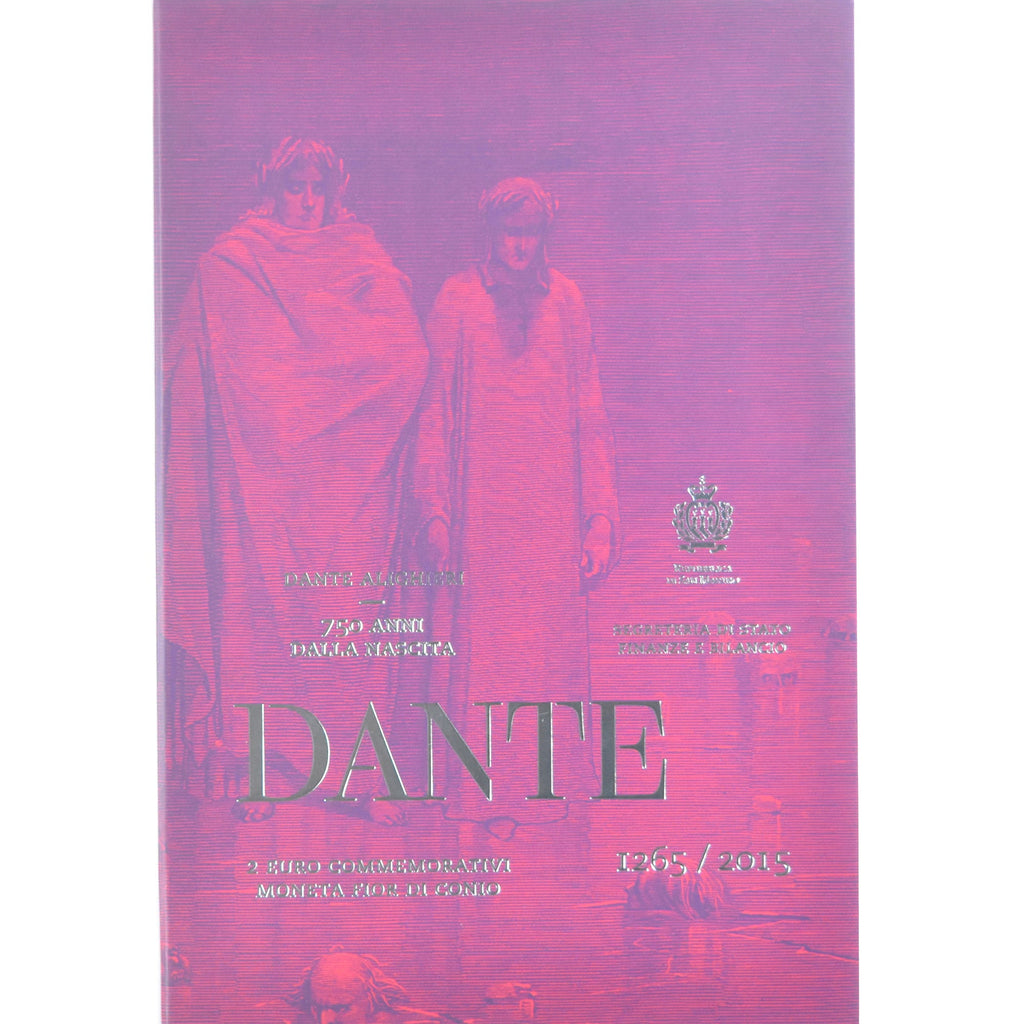 San Marino, 
  
  2 eura, 
  
  750 let výročí De La Naissance De Dante