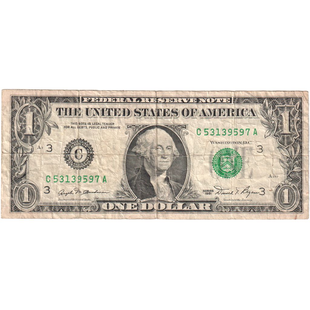 Spojené státy, 
  
  1 dolar, 
  
  1981