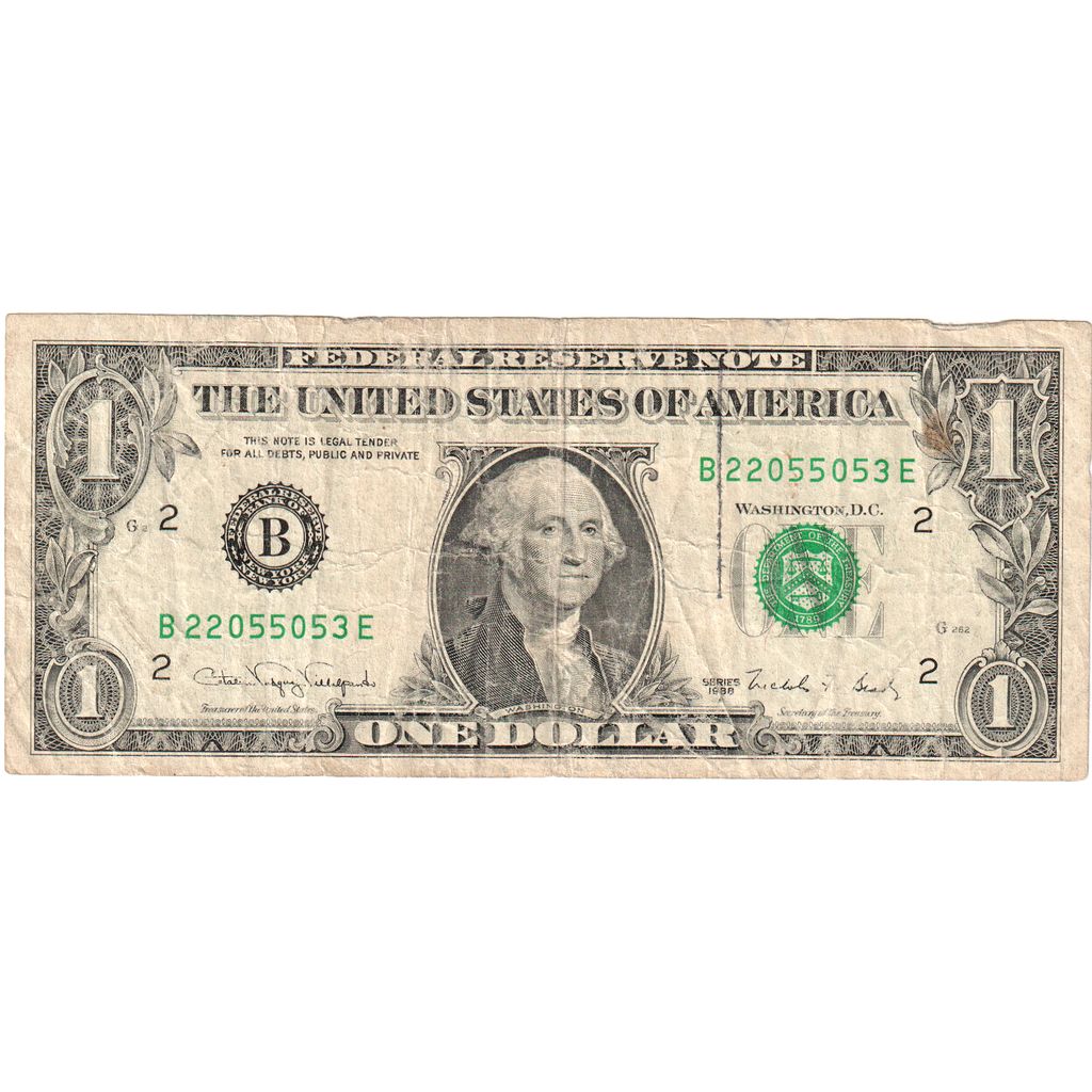 Spojené státy, 
  
  jeden dolar, 
  
  1988